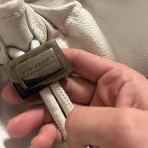 White Burberry Purse